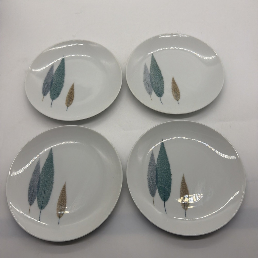 Noritake Namiki MCM Bread And Butter Plate Set Of 4, 6 3/8